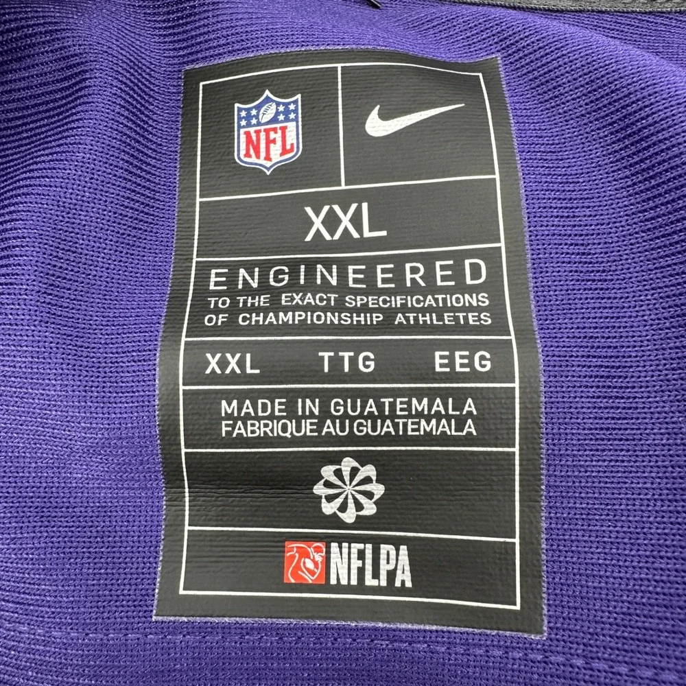 Nike Baltimore Ravens Lamar Jackson 8 Jersey Mens XXL Purple 67NM-BLGH NFL
